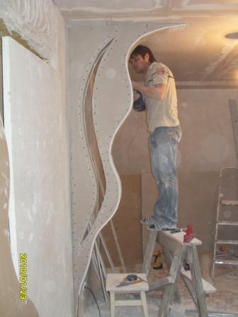 так мы, делаем из гипсокартона