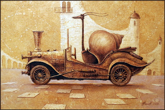 "Биотакси" х.м. 40х60 2006 художник Сергей  Белов