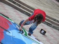 Конкурс граффити: в процессе работы