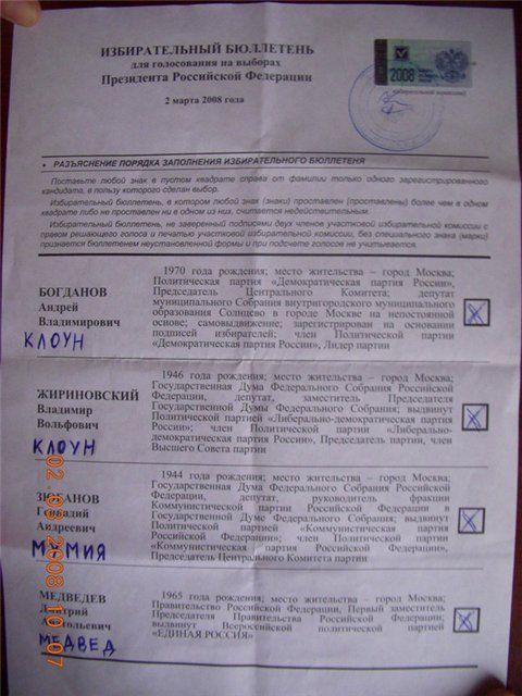 Как голосовали в России 9