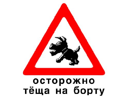 осторожно тёща на борту