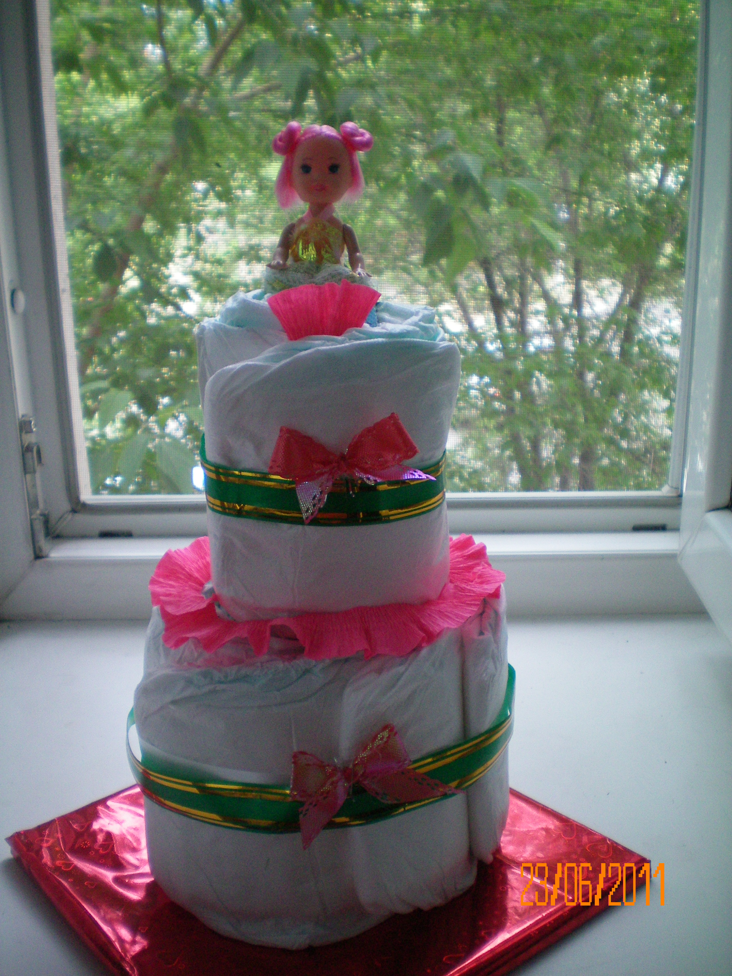 торт диз подгузников