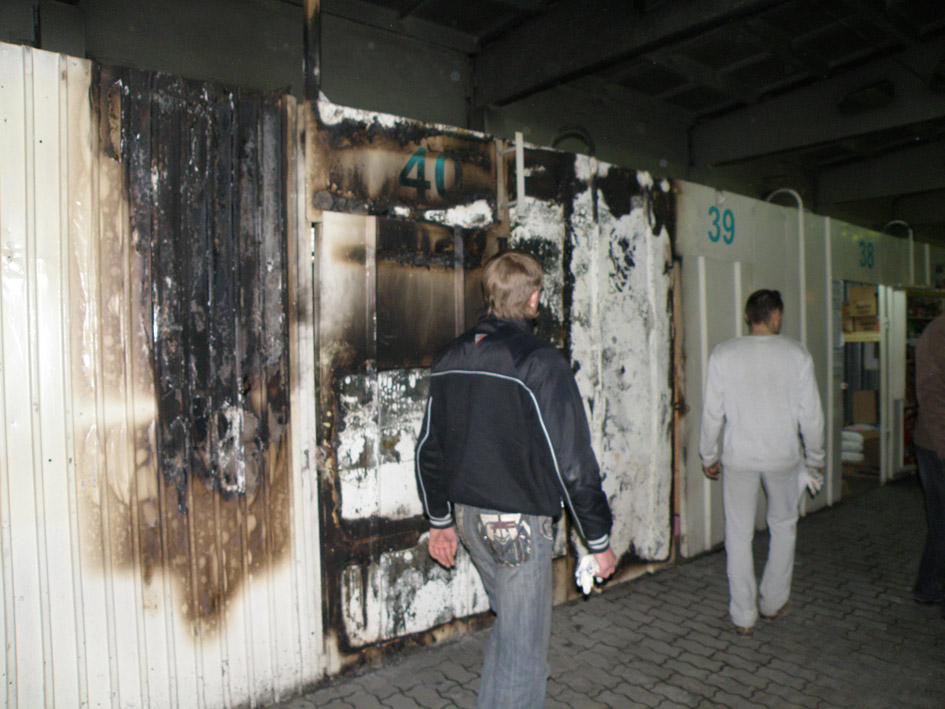 Сгорела кабинка №40