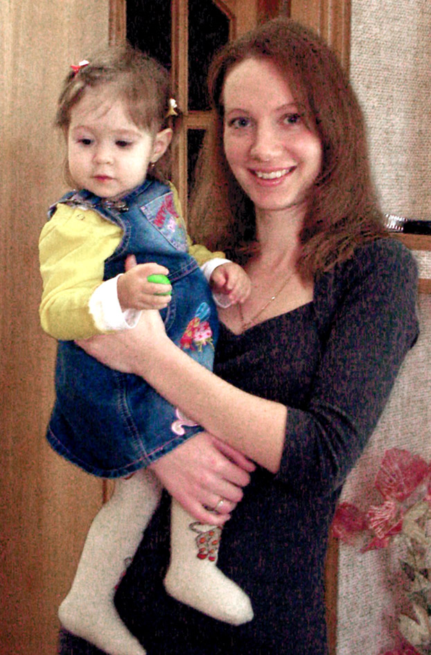 «Модель на пенсии» с дочкой Машей.  2009 год