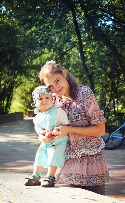 С сынулькой)