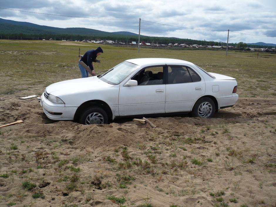 Застряли в песках на Ольхоне