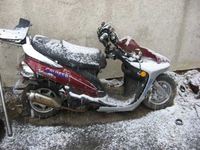 Две недели назад произошло ДТП с участием этого скутера