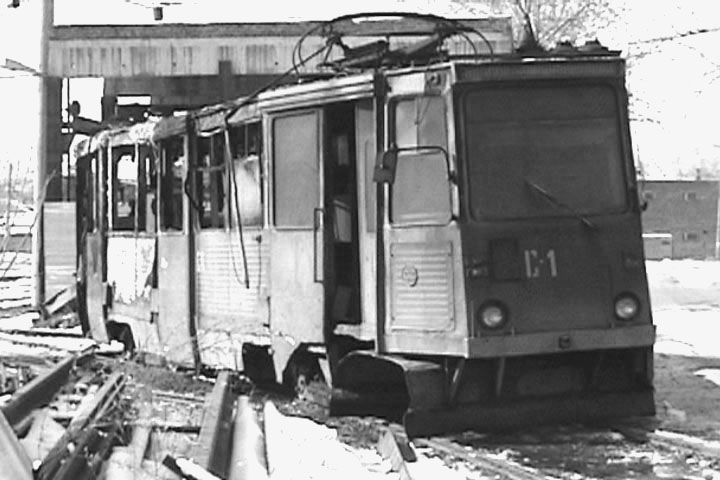 Сгоревший вагон 