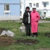 Женщины украшают свой двор